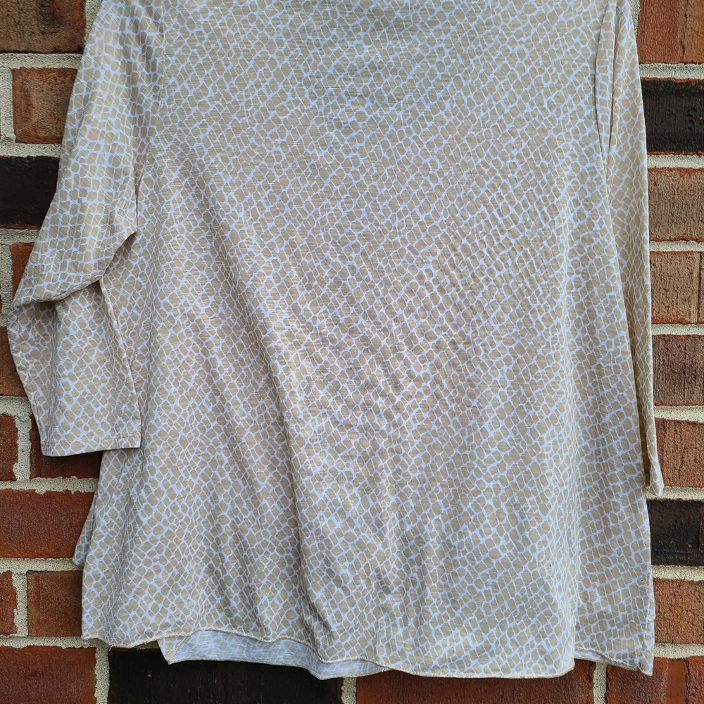 Rafaella Animal Print Ruffle Top - Picture 8 of 9